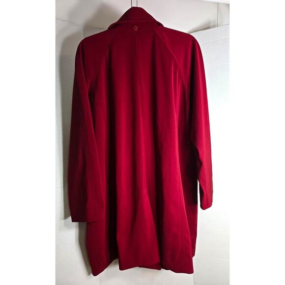 London Fog Rain Trench Coat Size 1X Red Outdoor  Rain fall - Picture 12 of 13
